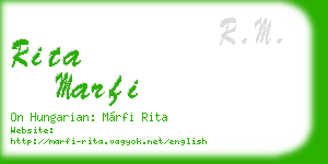 rita marfi business card