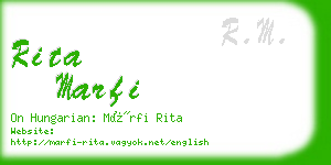 rita marfi business card